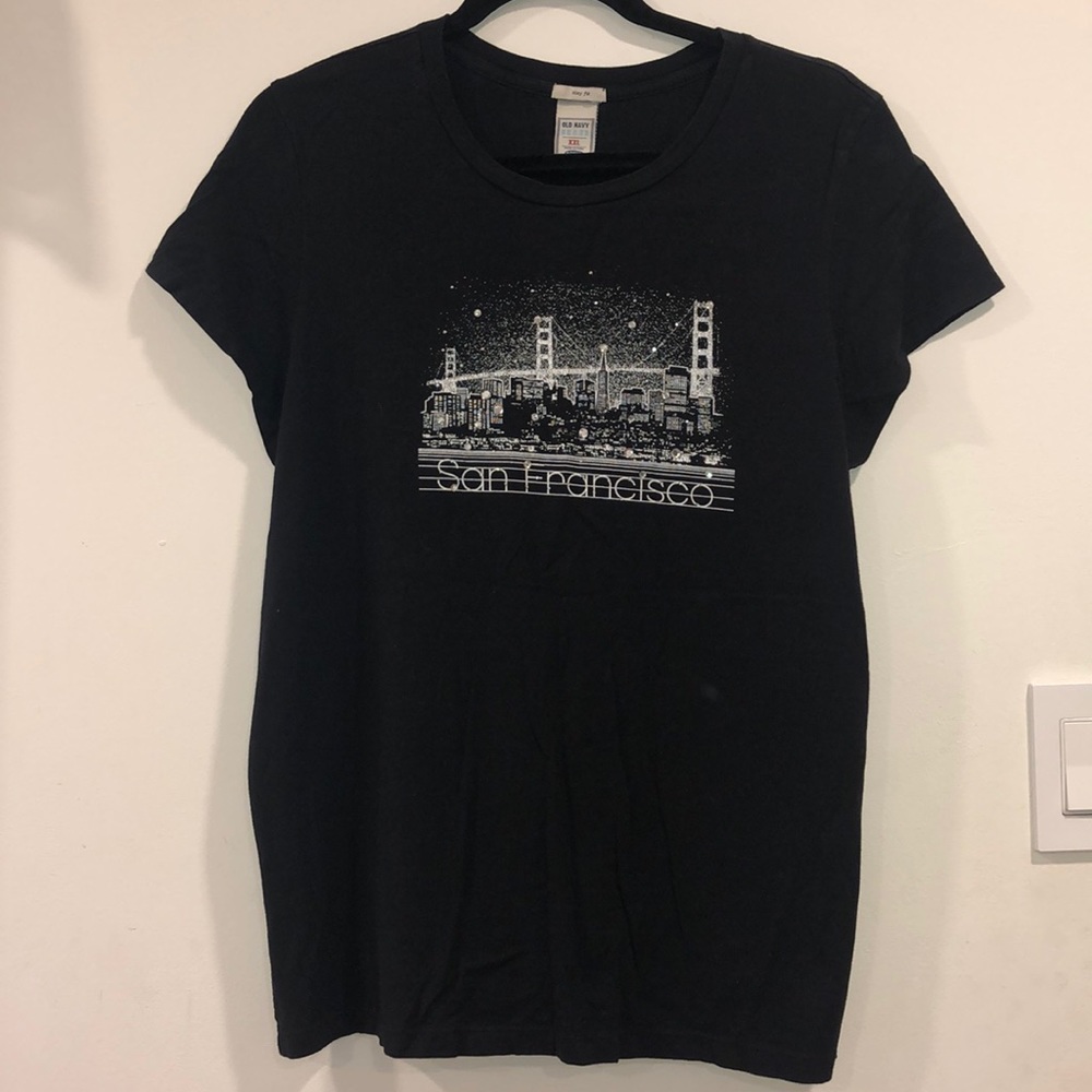 XXL San Francisco Skyline Print T-shirt